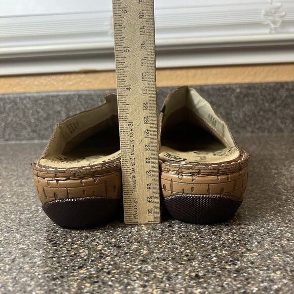 Propet Clogs Brown Leather Womens Sz 8.5 M(B) Comfort Casual Mule Slip Resistant - Picture 9 of 11